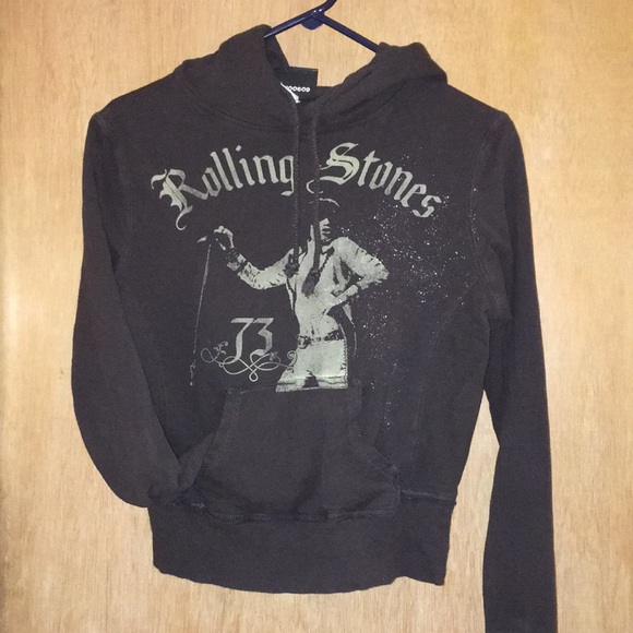 EUC Distressed Rolling Stones hoodie size XS - Picture 3 of 11